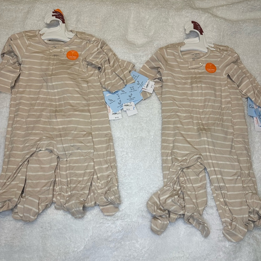 Lot of 12 - Carter’s 6 month footed pajamas- !! All new with tags!!!!